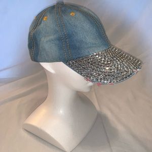 Denim Jeweled Hat CA